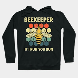 Funny Beekeeper Art For Men Women Bee Honeycomb Beekeeping Hoodie